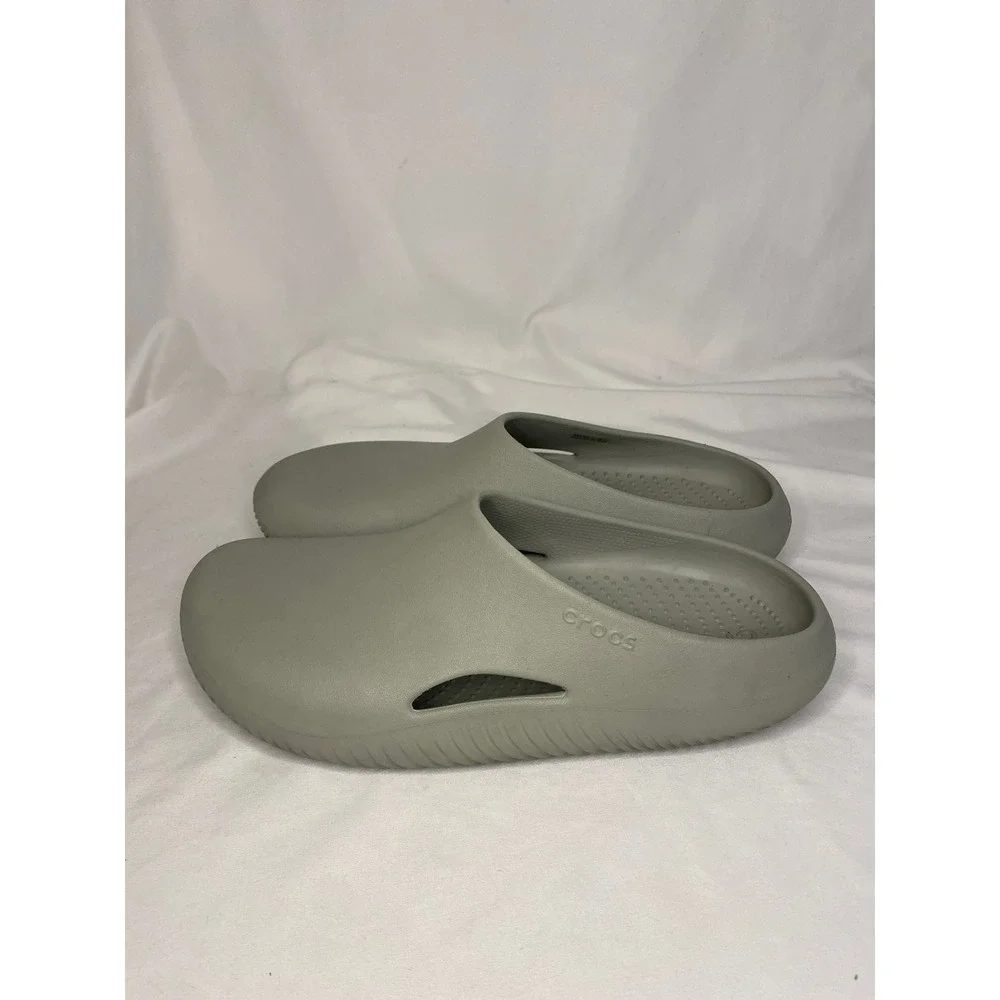 Crocs Mellow Recovery Clog Atmosphere Grey Mens 10 Womens 12 Slides Slip Ons